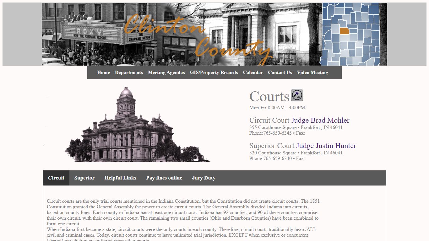 Courts - Clinton County, Indiana
